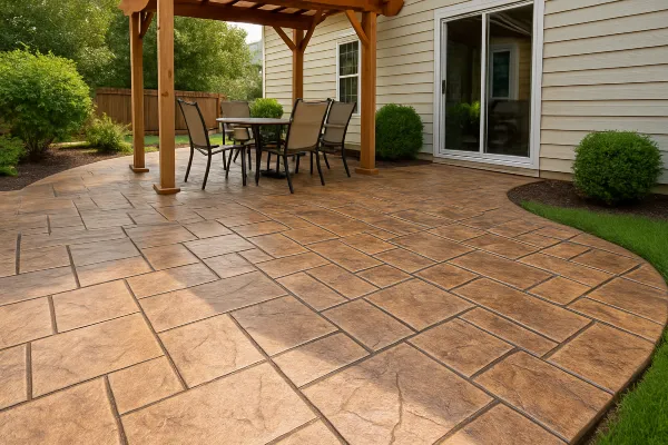 a stamped concrete patio from Concrete Contractor Bulls Prime in Round Rock, TX - Concrete Contractor near me