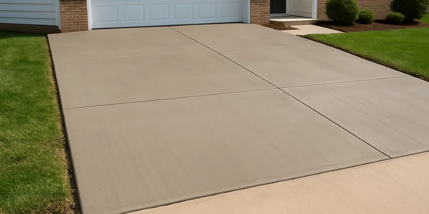 a brand new concrete driveway from Concrete Contractor Bulls Prime in Round Rock, TX - Driveway Replacement