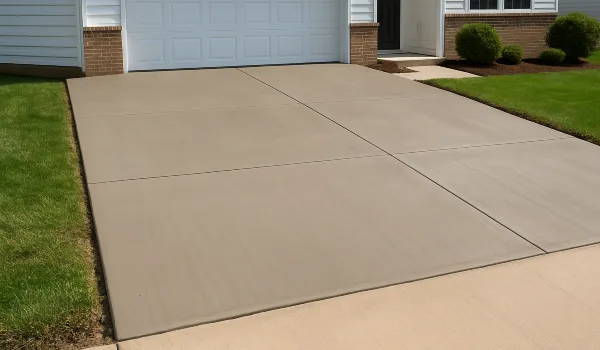a brand new concrete driveway from Concrete Contractor Bulls Prime in Round Rock, TX - Driveway Replacement