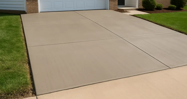 a brand new concrete driveway from Concrete Contractor Bulls Prime in Round Rock, TX - Local Concrete Contractors